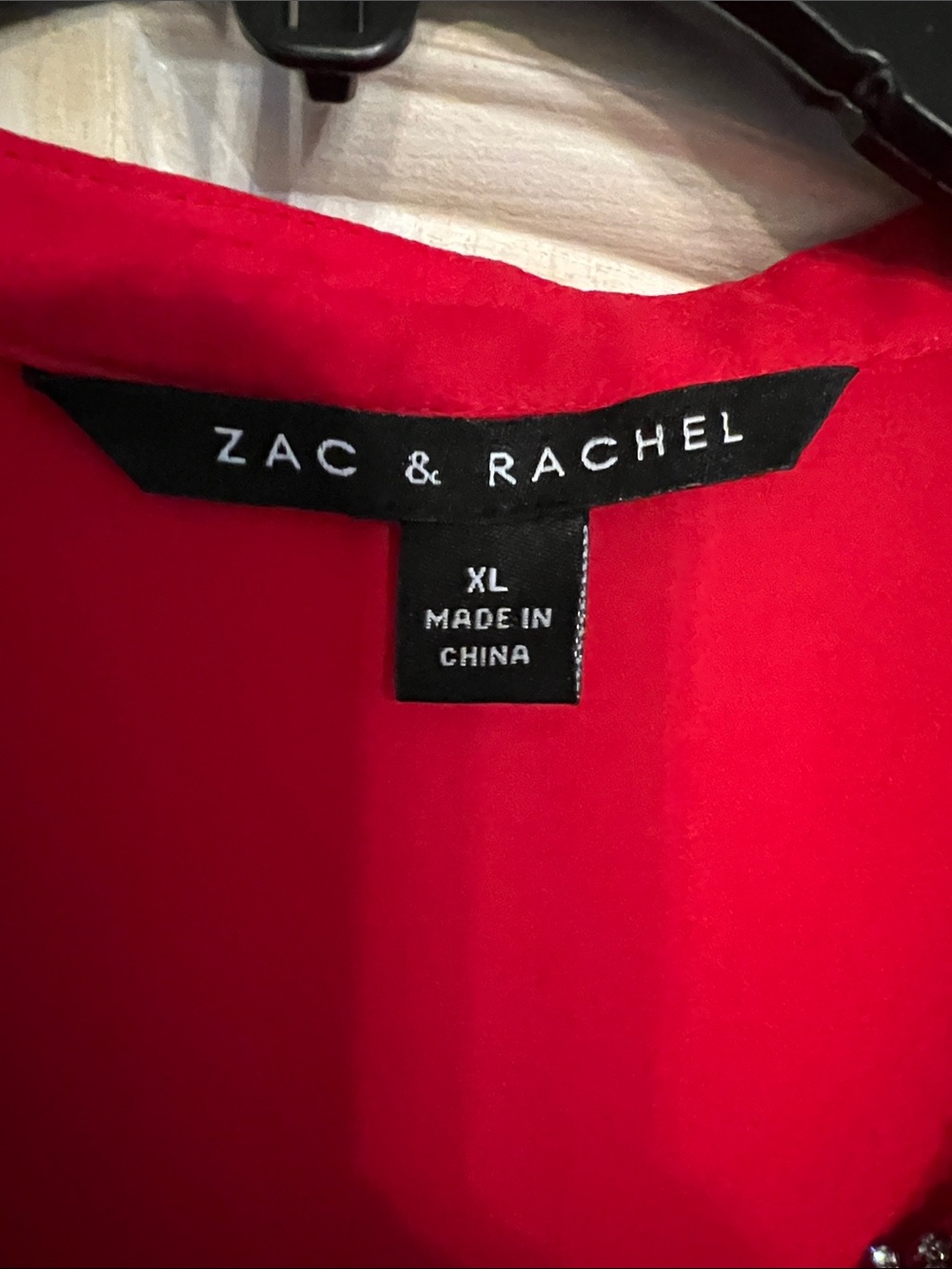 Women's Red Beaded V-Neck Tunic - Picture 13 of 15